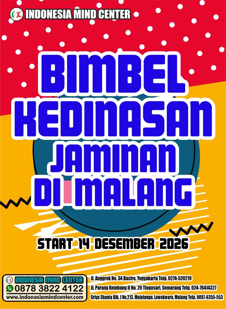 BIMBEL KEDINASAN JAMINAN 2026 DI MALANG START 14 DESEMBER 2026